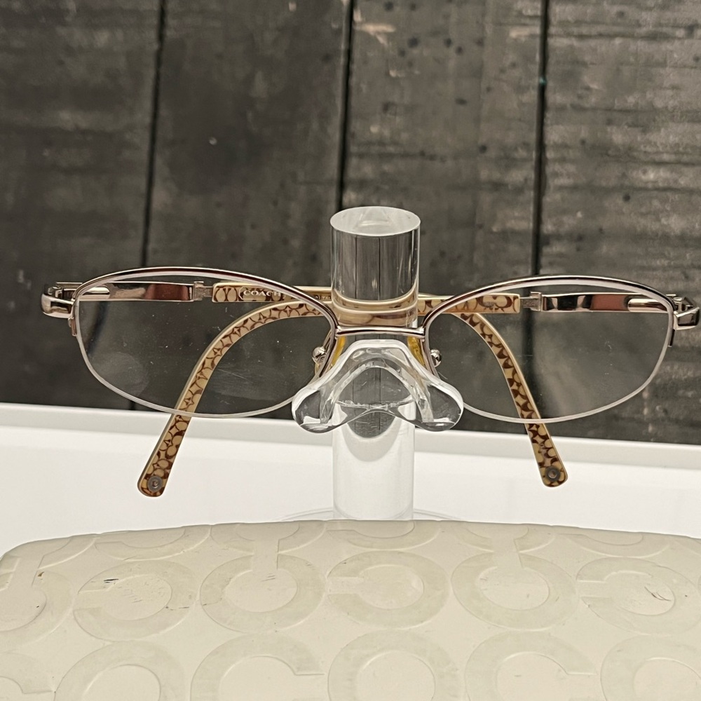 COACH Gold tone 1/2 Rim Frames Readers with case